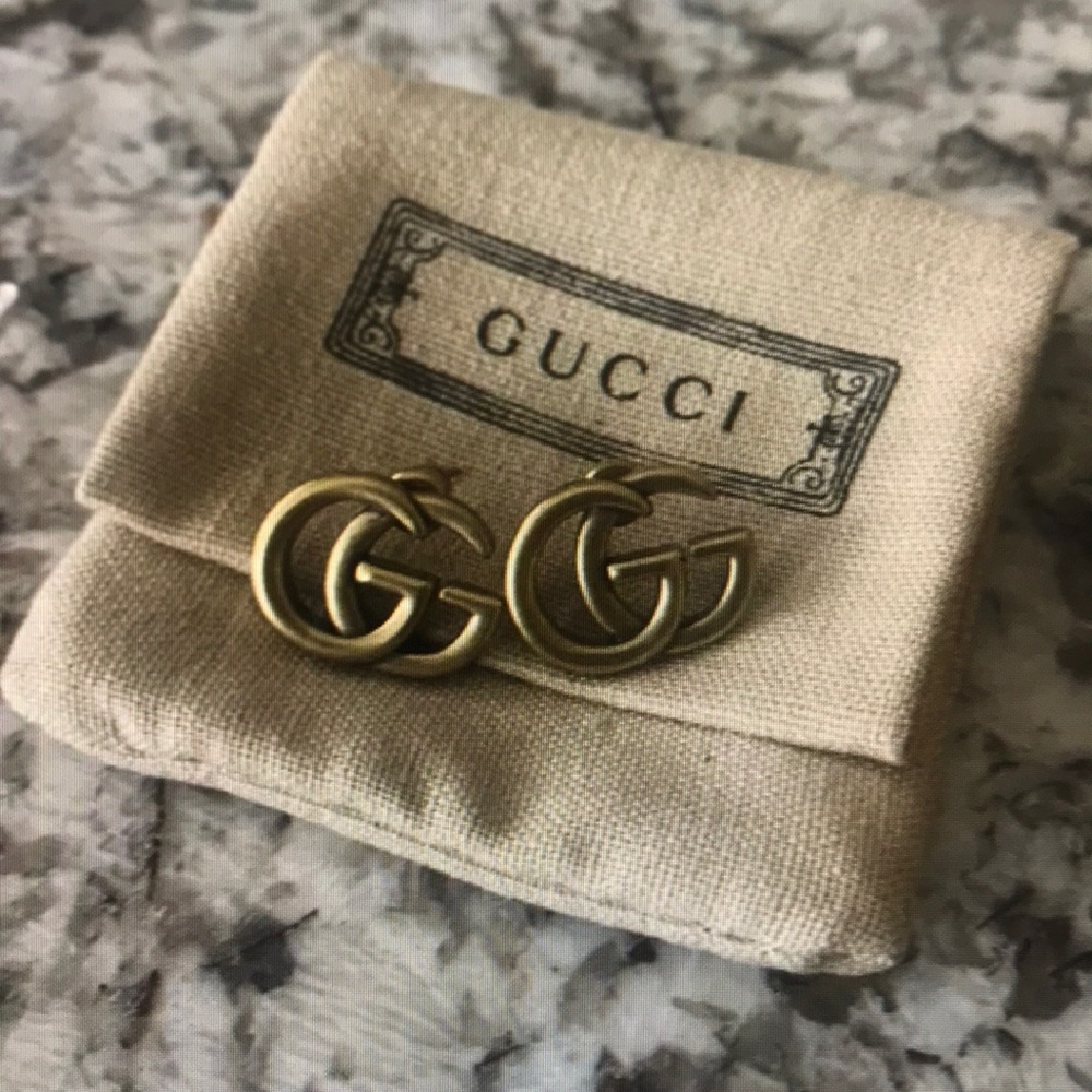 Double G gold earrings